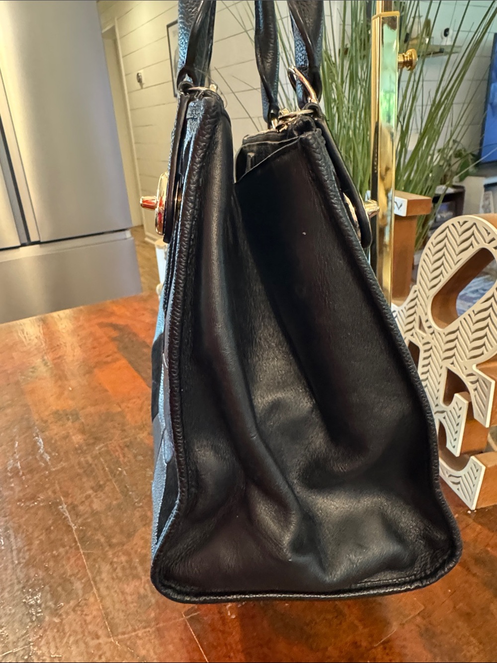 Coach Black Patchwork Leather & Suede Satchel - Picture 7 of 16